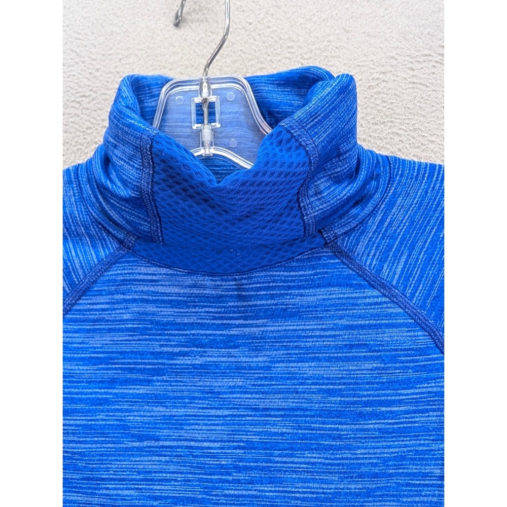 Under Armour AllSeasonGear Top Women's Size M Fitted Mock Neck Blue Long Sleeve - Picture 4 of 9